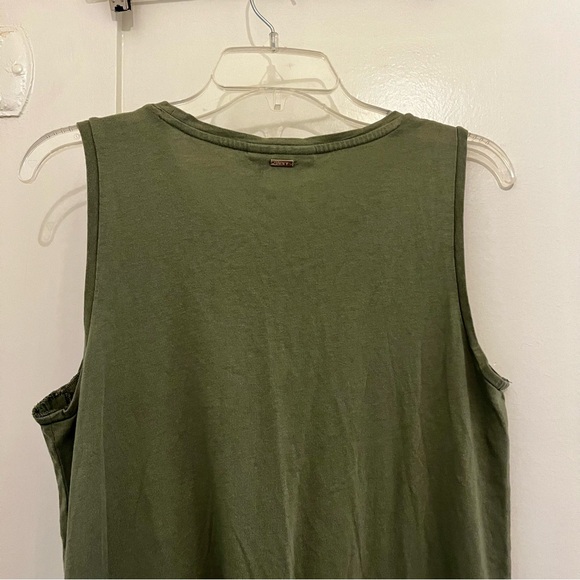 DKNY Cotton Blend Casual Midi Dress Olive Green - Size M - Picture 13 of 15